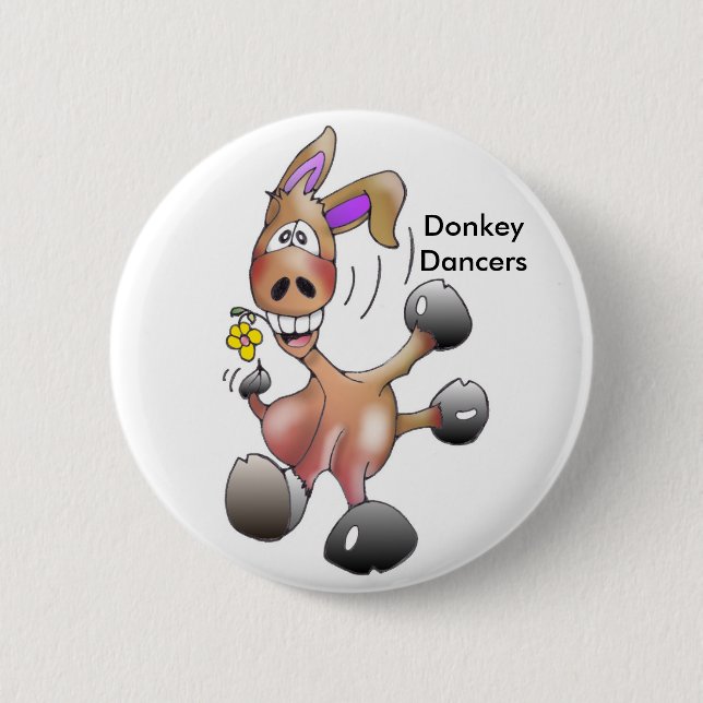 Badge Rond 5 Cm Dansant, DonkeyDancers (Devant)