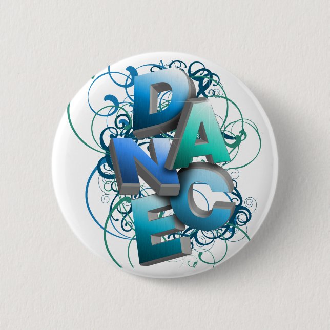 Badge Rond 5 Cm danse 3D (ressort) (Devant)