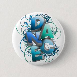 Badge Rond 5 Cm danse 3D (ressort)