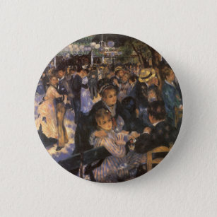 Badge Rond 5 Cm Danse au Moulin de la Galette par Pierre Renoir