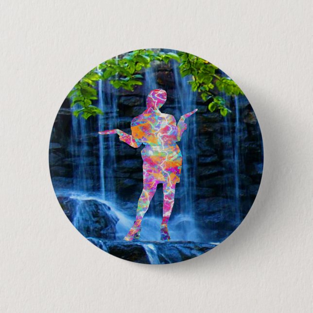 Badge Rond 5 Cm Danse avec la nature (Devant)