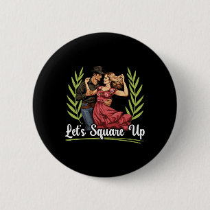 Badge Rond 5 Cm Danse carré Danse folklorique américaine Danse Car