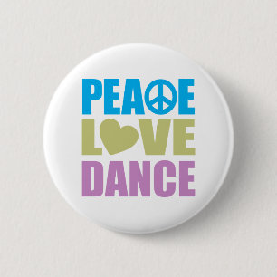 Badge Rond 5 Cm Danse d'amour de paix