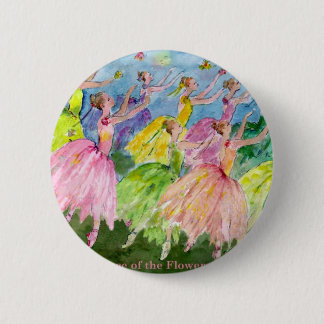 Badge Rond 5 Cm Danse de casse-noix des fleurs