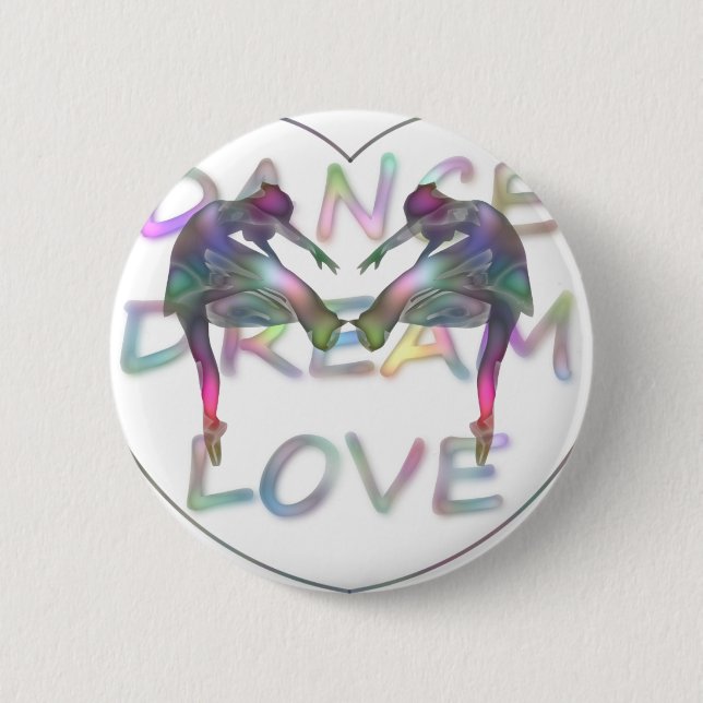 Badge Rond 5 Cm danse de coeur (Devant)