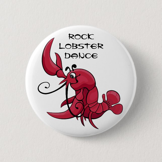 Badge Rond 5 Cm Danse de homard de roche (Devant)