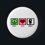 Badge Rond 5 Cm Danse de la paix<br><div class="desc">Il comprend un couple dansant,  un signe de paix et un coeur. J'adore danser.</div>