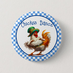 Badge Rond 5 Cm Danse du poulet de l'Oktoberfest