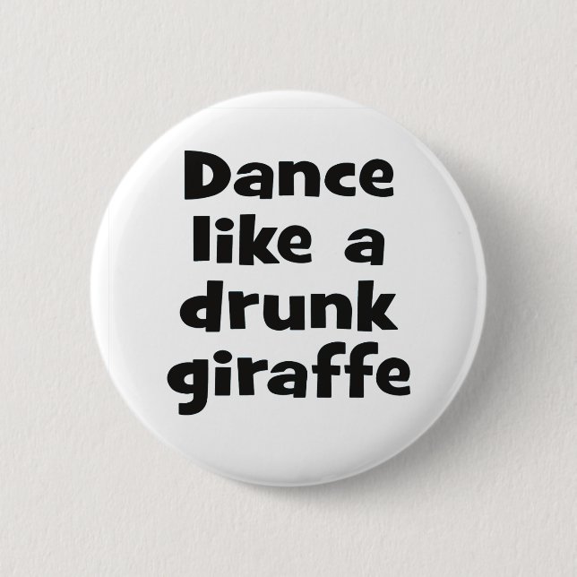 Badge Rond 5 Cm Danse ivre girafe bf (Devant)