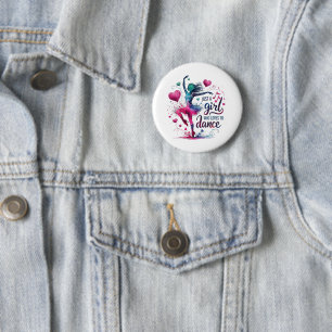 Badge Rond 5 Cm Danse Rétro Juste Une Fille Qui Aime Danser
