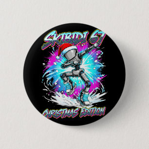 Badge Rond 5 Cm Danse Skibidi 67 Édition Noël