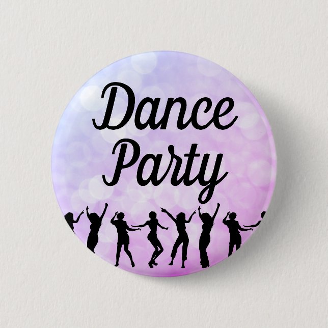 Badge Rond 5 Cm Danse Soirée Silhouette Danseurs (Devant)