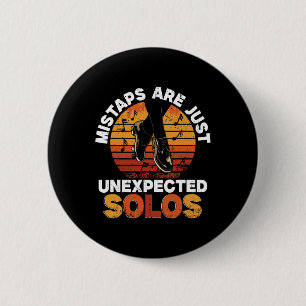 Badge Rond 5 Cm Danse tap, les faux pas ne sont que des solos inat