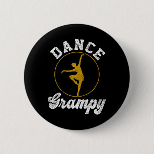 Badge Rond 5 Cm Danse vintage Grampy Dance Lover Fête des pères Pr