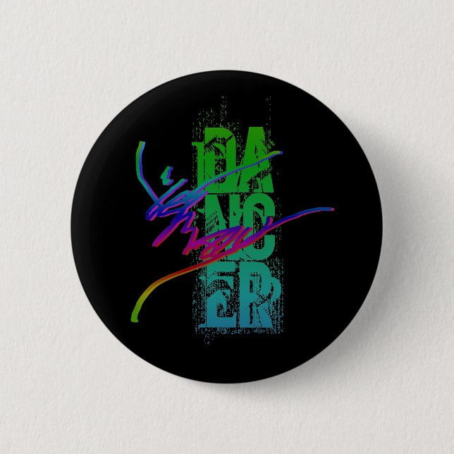 Badge Rond 5 Cm DANSEUR avec l'ILLUSTRATION de DANSEUR (Devant)