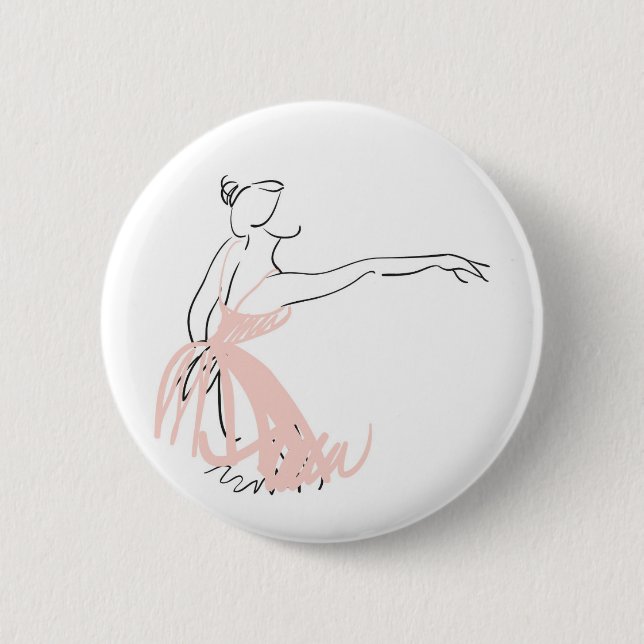 Badge Rond 5 Cm Danseur de ballet Ballerina (Devant)