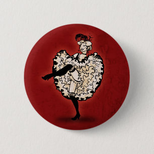 Badge Rond 5 Cm Danseur de cancan