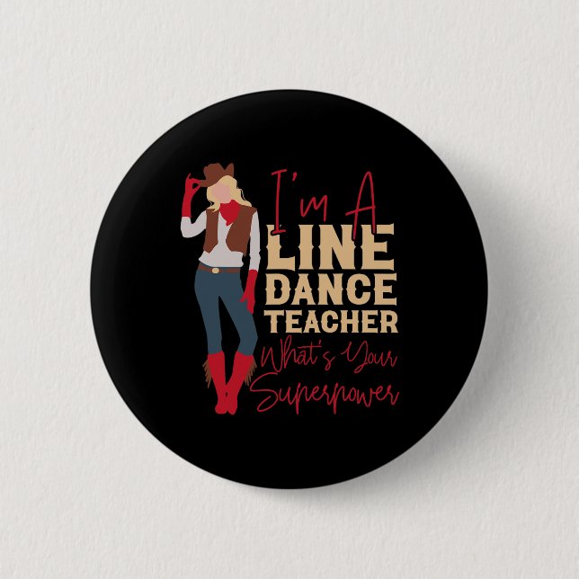 Badge Rond 5 Cm Danseur De Ligne De Pays Hs0 Uni-adultes White Sma (Devant)