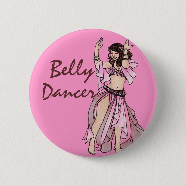 Badge Rond 5 Cm Danseur du ventre Habibi (Devant)