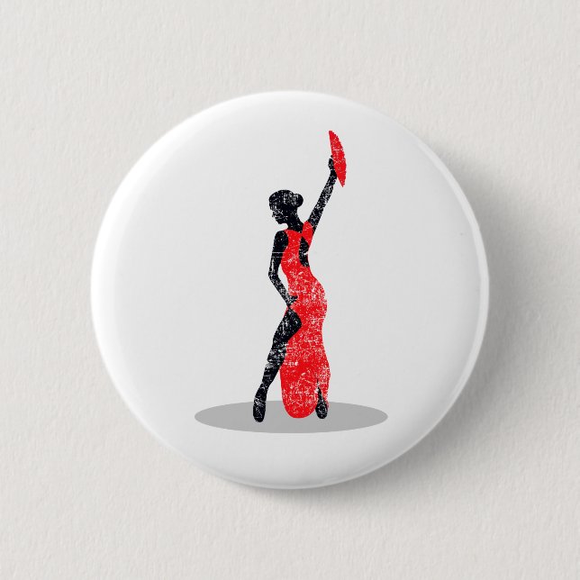 Badge Rond 5 Cm Danseur flamenco (Devant)
