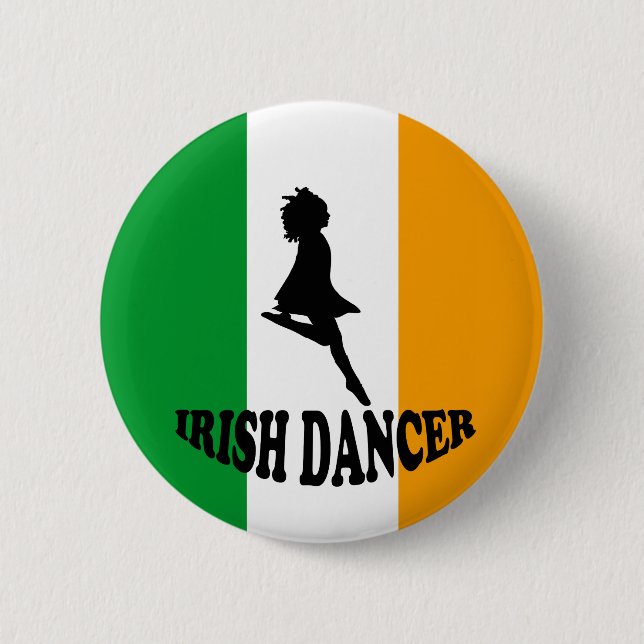 Badge Rond 5 Cm Danseur irlandais d'étape (Devant)
