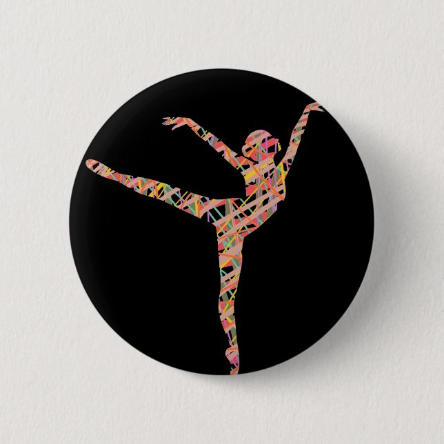 Badge Rond 5 Cm Danseur moderne Ballet (Devant)
