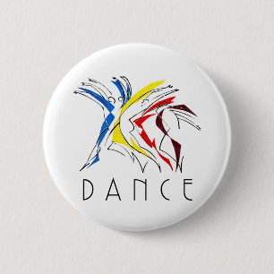 Badge Rond 5 Cm Danseurs abstraits dansant - Œuvre d'art pour amat