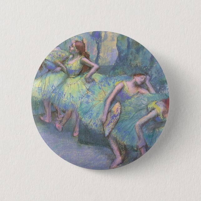 Badge Rond 5 Cm Danseurs de ballet dans les ailes par Edgar Degas (Devant)
