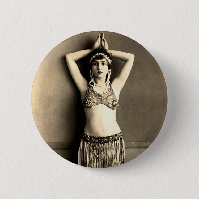 Badge Rond 5 Cm Danseuse du ventre (Devant)