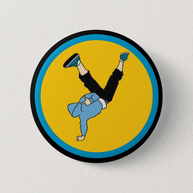 Badge Rond 5 Cm danseuse Hip hop de rue (Devant)
