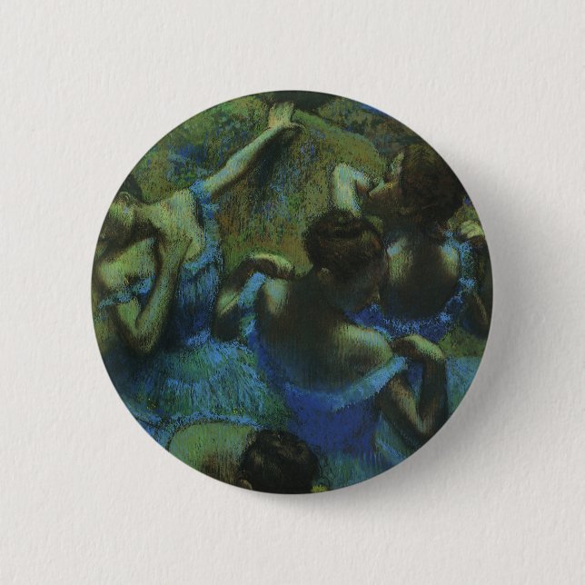 Badge Rond 5 Cm Danseuses bleues par Edgar Degas, Impressionnisme  (Devant)
