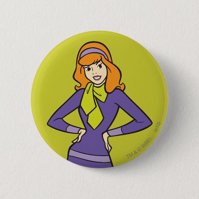 Badge Rond 5 Cm Daphne Hands sur les hanches (Devant)