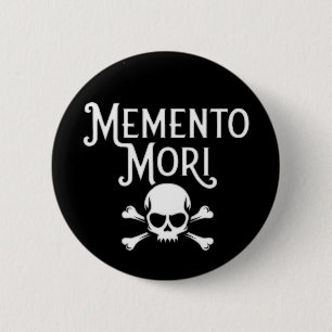 Badge Rond 5 Cm Dark Academia Memento Mori goth emo