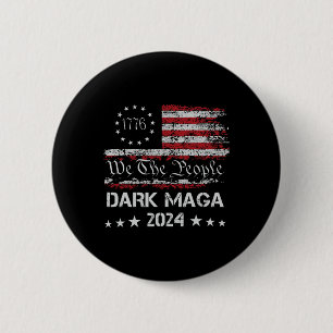 Badge Rond 5 Cm Dark Mega Trump 2024 Président Vintage des États-U