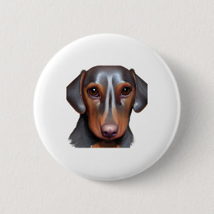 Badge Rond 5 Cm Darling Dachshund