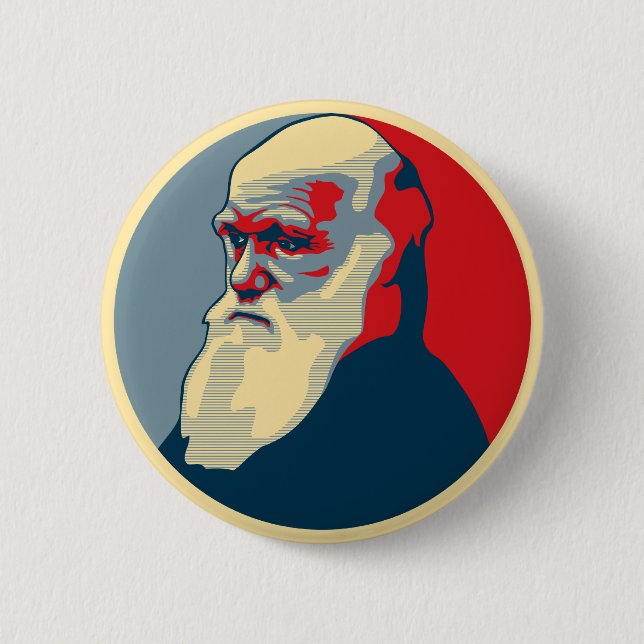 Badge Rond 5 Cm Darwin, aucun texte (Devant)