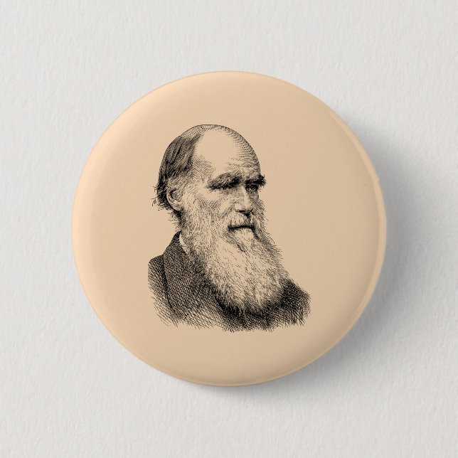 Badge Rond 5 Cm Darwin Portrait Evolution/ Charles Darwin (Devant)