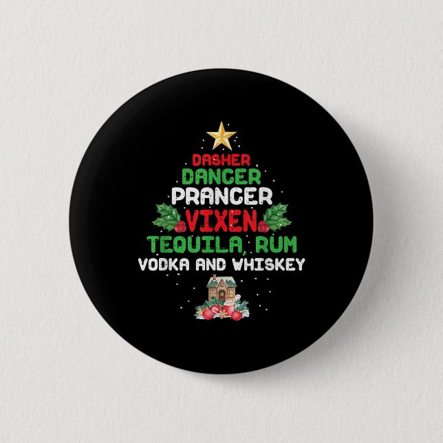 Badge Rond 5 Cm Dasher Arbre Danseur Vixen Tequila Whiskey (Devant)
