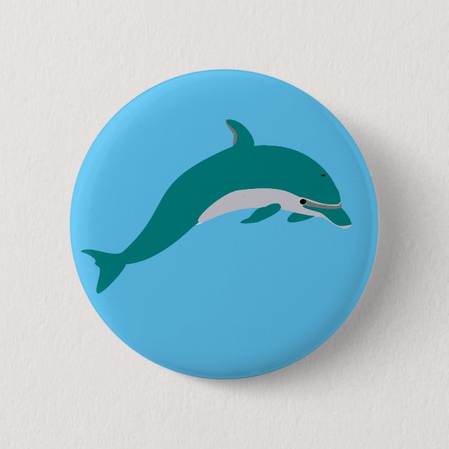 Badge Rond 5 Cm Dauphin (Devant)