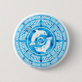 Badge Rond 5 Cm Dauphin celtique