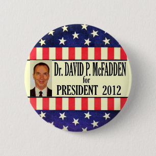 Badge Rond 5 Cm David McFadden pour le président 2012