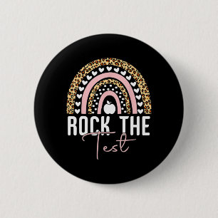 Badge Rond 5 Cm Day Rock L'enseignant de test Rainbow Leopard étud