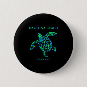 Badge Rond 5 Cm Daytona Beach Florida Sea Turtle Boys Girls Toddle