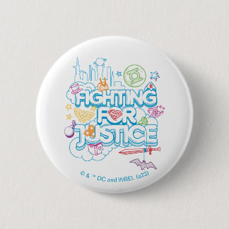 Badge Rond 5 Cm DC Super Hero Girls Fighting For Justice