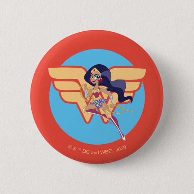 Badge Rond 5 Cm DC Super Hero Girls Wonder Woman (Devant)