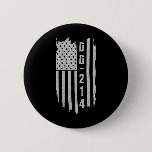Badge Rond 5 Cm Dd-214 Cadeaux militaires de vétéran - Col V