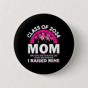 Badge Rond 5 Cm De 2024 Maman Graduation Famille Mama Diplômée Fem