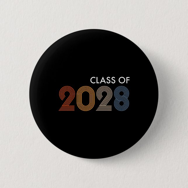 Badge Rond 5 Cm De 2028 Collège Université Lycée Future Grad (Devant)