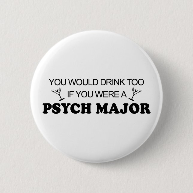 Badge Rond 5 Cm De boissons commandant de Psych trop - (Devant)