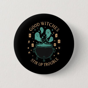 Badge Rond 5 Cm De Bonnes Sorcières Remédient Aux Problèmes Hallow